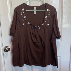 L.A. Blues 26/28W Brown Top/shirt